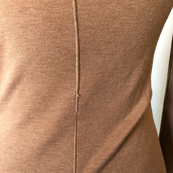 Kit and Ace Brown Mock-neck Long-Sleeve Wool-blend Sweater Dress - Picture 14 of 16